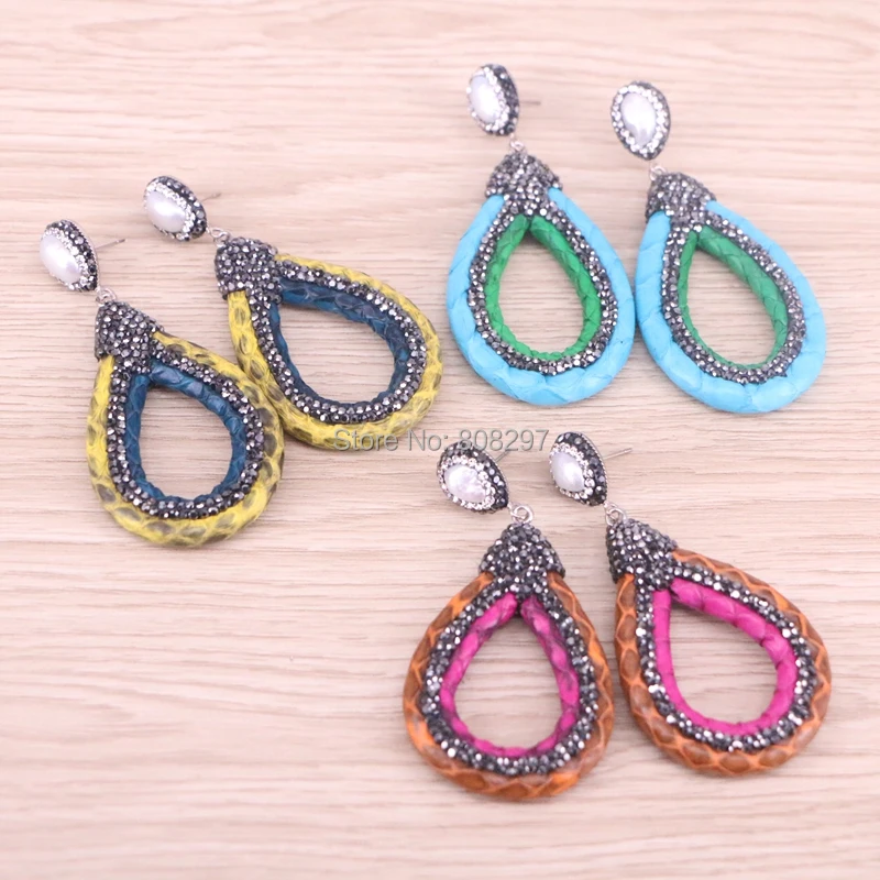 4pair water drop dangle earring pave rhinestone snakeskin pearl drop earrings mixed colors fashion jewelry earring
4pair water drop dangle earring pave rhinestone snakeskin pearl drop earrings mixed colors fashion jewelry earring