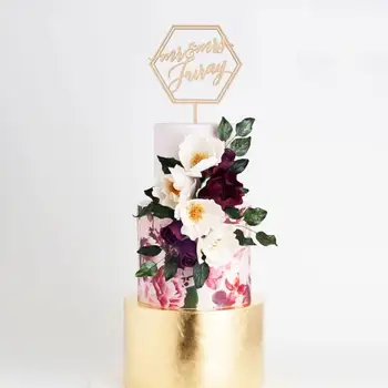 Hexagon Cake Topper, Engagement Cake Toppe rWood Cake Topper Custom Wedding Cake Topper, Personalized Cake Topper, Geometric Ca
Hexagon Cake Topper, Engagement Cake Toppe rWood Cake Topper Custom Wedding Cake Topper, Personalized Cake Topper, Geometric Ca