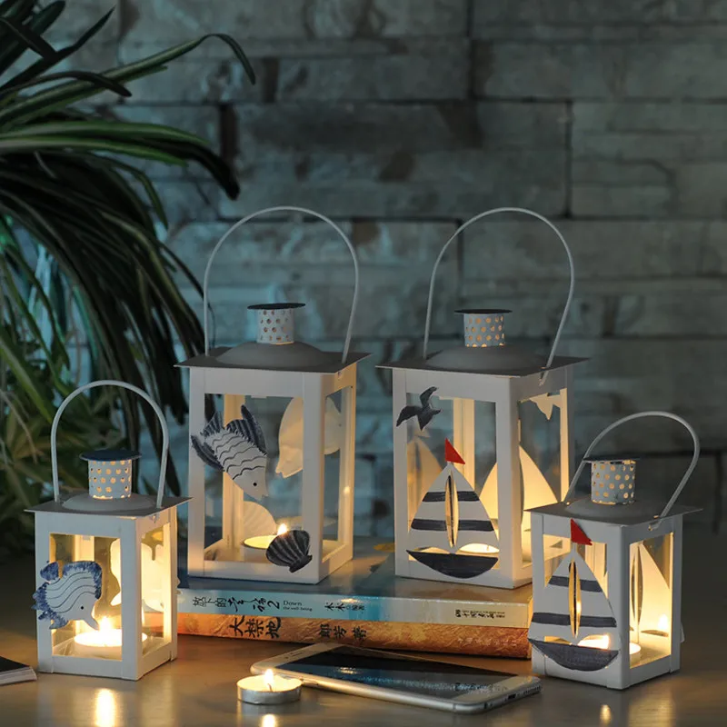 1PC Tin Lantern Candle Holders Mediterranean Style White Blue Creative Romantic Hurricane Lamp Candlestick Home Decor
1PC Tin Lantern Candle Holders Mediterranean Style White Blue Creative Romantic Hurricane Lamp Candlestick Home Decor