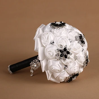 High Quality Wedding Bouquet Bridesmaids Flowers in White Black color Bling Rhinestone Bridal Flowers Party Home Accessories
High Quality Wedding Bouquet Bridesmaids Flowers in White Black color Bling Rhinestone Bridal Flowers Party Home Accessories
