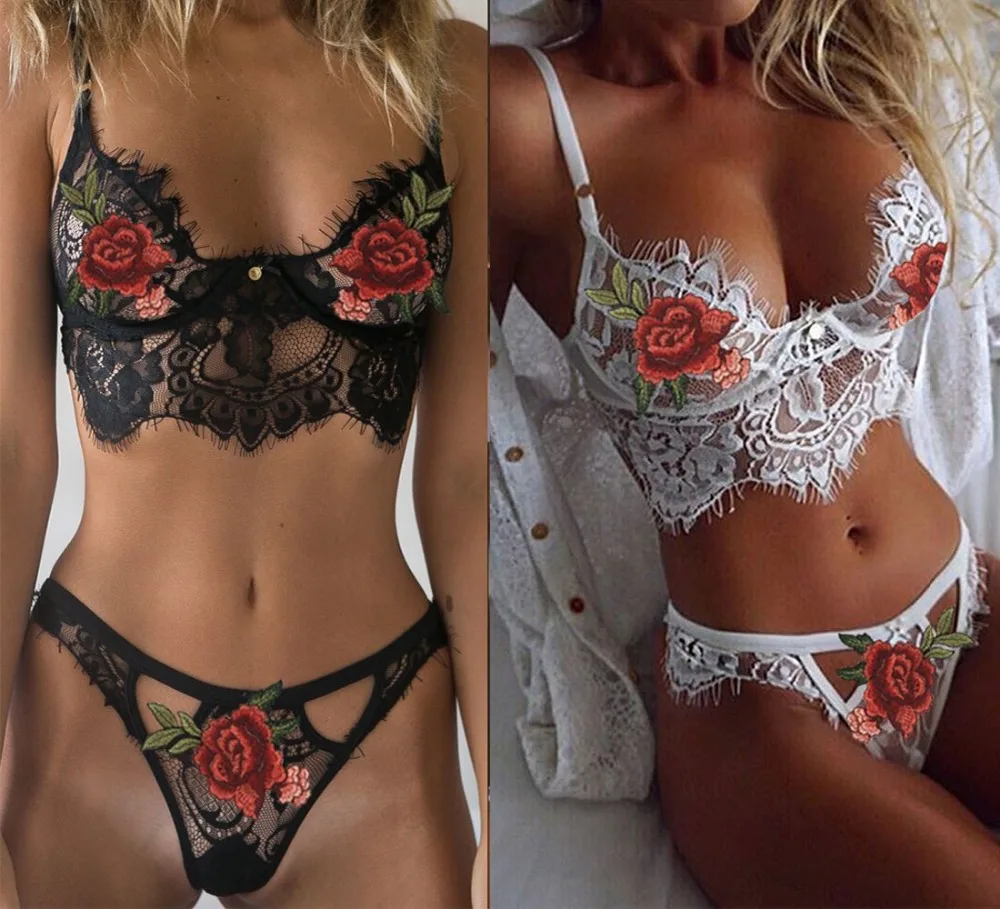 EIE Summer Fashion 2PC Women Lingerie Trim Straps Bra Soft Push Up Top Deep V Back Sexy Lace Bralette Set Transparent Lace Bra
EIE Summer Fashion 2PC Women Lingerie Trim Straps Bra Soft Push Up Top Deep V Back Sexy Lace Bralette Set Transparent Lace Bra