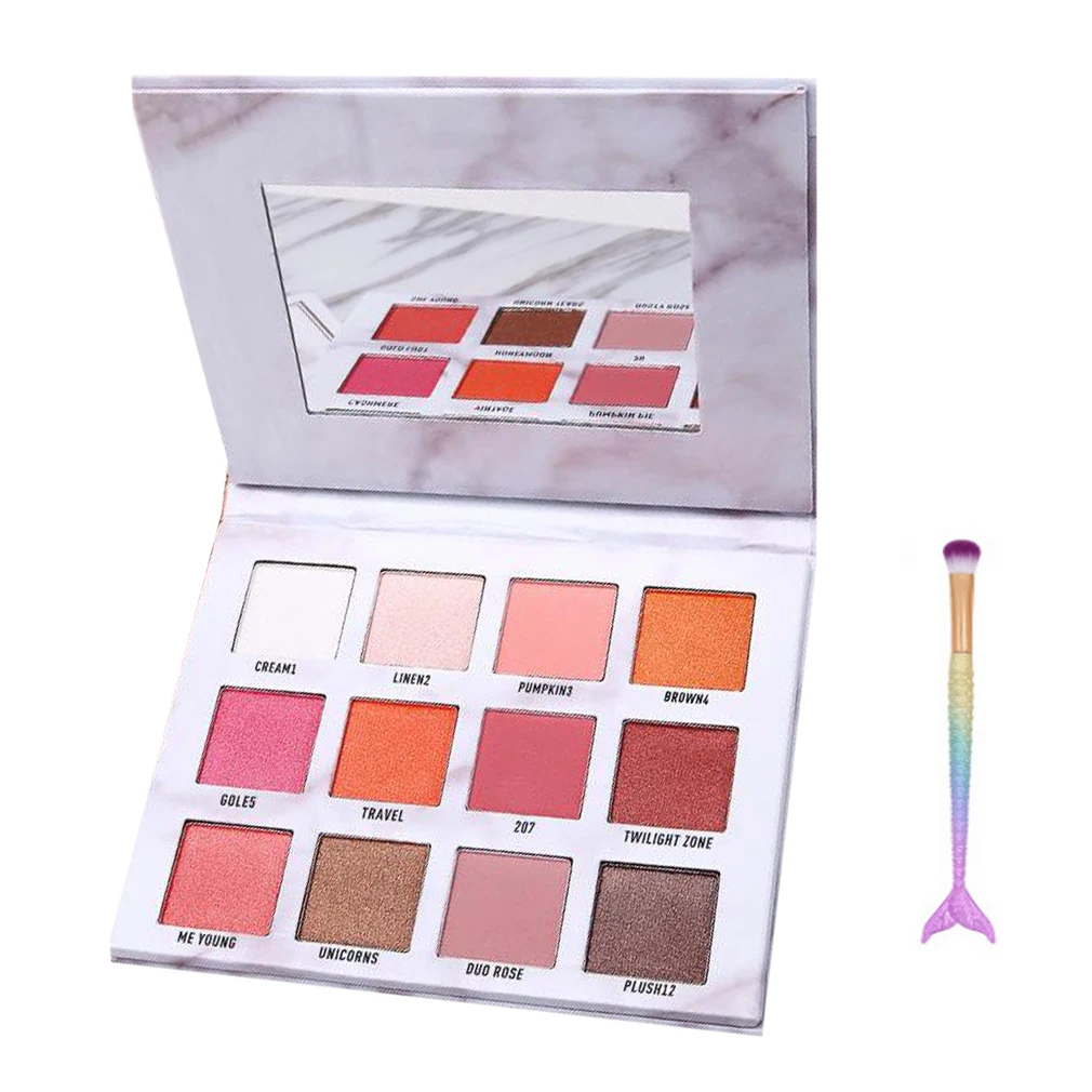 Make Up Marble Eye Shadow Tray 12 Color Matte Pearl Girl Glitter Eyeshadow and A Travel Makeup Brush
Make Up Marble Eye Shadow Tray 12 Color Matte Pearl Girl Glitter Eyeshadow and A Travel Makeup Brush