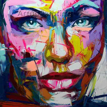 Palette knife painting portrait Palette knife Face Oil painting Impasto figure on canvas Hand painted Francoise Nielly 14-67
Palette knife painting portrait Palette knife Face Oil painting Impasto figure on canvas Hand painted Francoise Nielly 14-67