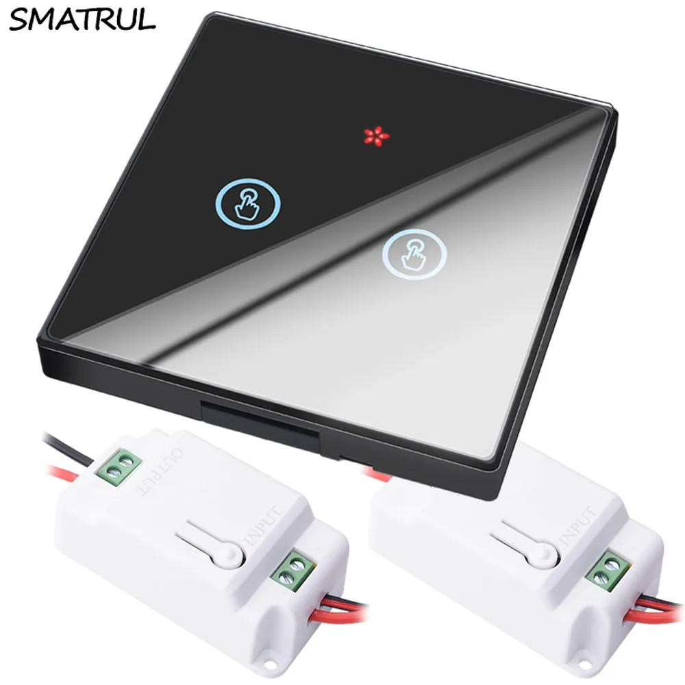 SMATRUL 2 gang smart Wireless touch Switch Light Glass Screen RF Remote Control 433MHZ Wall home bedroom 110V 220V led Lamp
SMATRUL 2 gang smart Wireless touch Switch Light Glass Screen RF Remote Control 433MHZ Wall home bedroom 110V 220V led Lamp