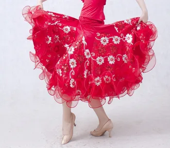 NEW! ice silk ballroom dance skirt women flowers embroidery long skirts belly dance competition skirt S-6XL free to make
NEW! ice silk ballroom dance skirt women flowers embroidery long skirts belly dance competition skirt S-6XL free to make