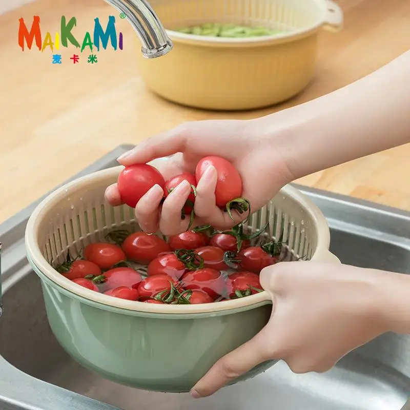 MAIKAMI Kitchen Panning Basket Of Plastic And Plastic Water Basket Fruit Basket Wash Vegetable Sieve
MAIKAMI Kitchen Panning Basket Of Plastic And Plastic Water Basket Fruit Basket Wash Vegetable Sieve