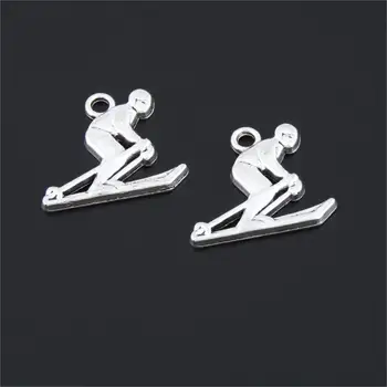 30Pcs Silver Color Sports Skiing Men Charms Alloy Snowboard Pendant For Making NecklaceBracelets Gifts Jewelry 17x19mm A3219
30Pcs Silver Color Sports Skiing Men Charms Alloy Snowboard Pendant For Making NecklaceBracelets Gifts Jewelry 17x19mm A3219