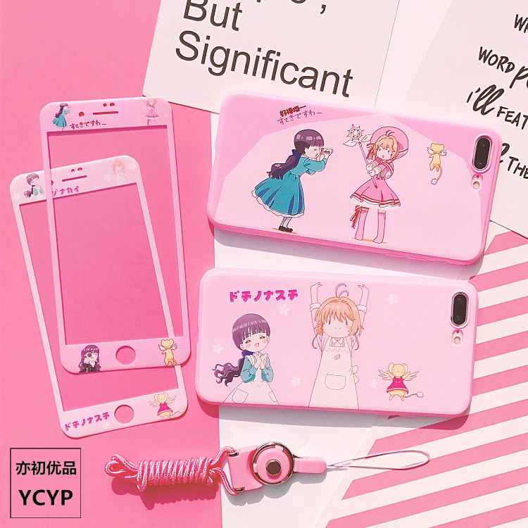 Card Captor Sakura case for iPhone Xs soft silicone cover for X max & tempered glass film for iphone 7 8 6 6s plus+strap+sticker
Card Captor Sakura case for iPhone Xs soft silicone cover for X max & tempered glass film for iphone 7 8 6 6s plus+strap+sticker
