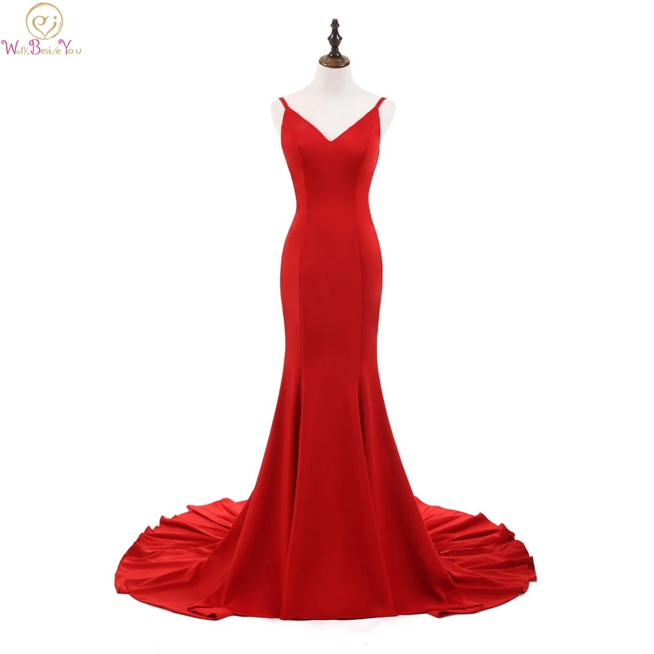 Red Evening Dresses 2020 Deep V Neck Sleeveless Jersey Mermaid Long Backless Simple Prom Party Formal Gowns Walk Beside You
Red Evening Dresses 2020 Deep V Neck Sleeveless Jersey Mermaid Long Backless Simple Prom Party Formal Gowns Walk Beside You
