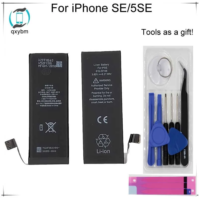 Battery Replacement Kit for iPhone SE A1723 A1662 A1724 with Repair Tools Battery Adhesive and Instruction (365 Days Warranty) 
Battery Replacement Kit for iPhone SE A1723 A1662 A1724 with Repair Tools Battery Adhesive and Instruction (365 Days Warranty)
