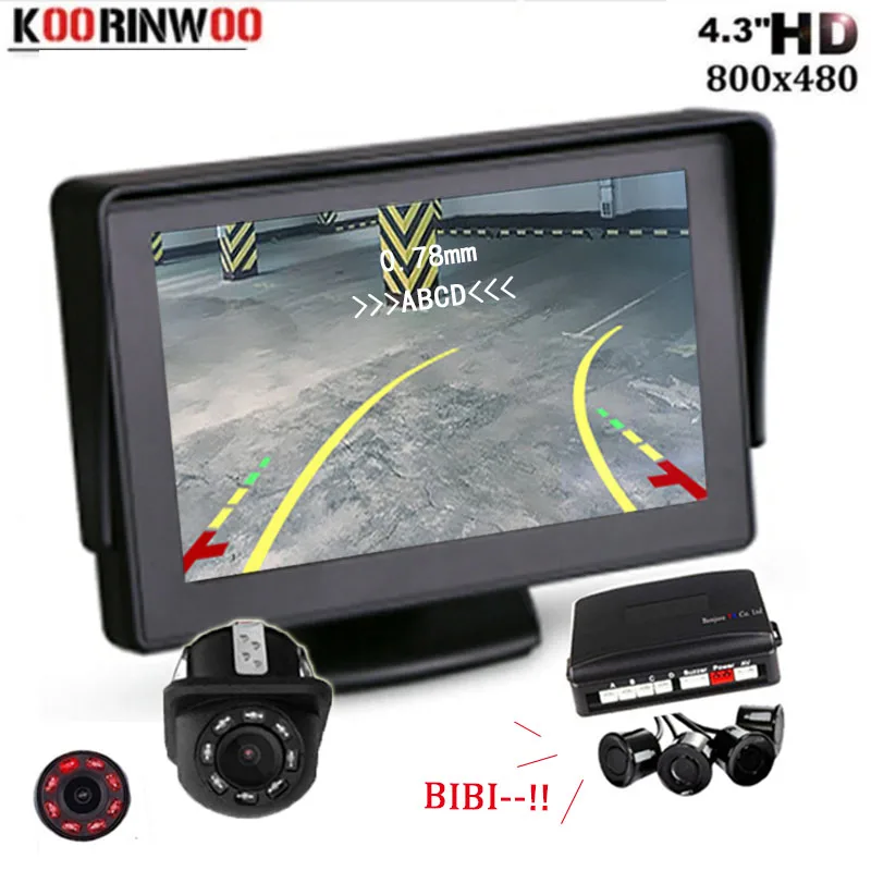 Koorinwoo Car Parking Sensors Dynamic Trajectory Movable waterproof CCD Car Rear View Parking Camera Reverse backup Car Monitor
Koorinwoo Car Parking Sensors Dynamic Trajectory Movable waterproof CCD Car Rear View Parking Camera Reverse backup Car Monitor