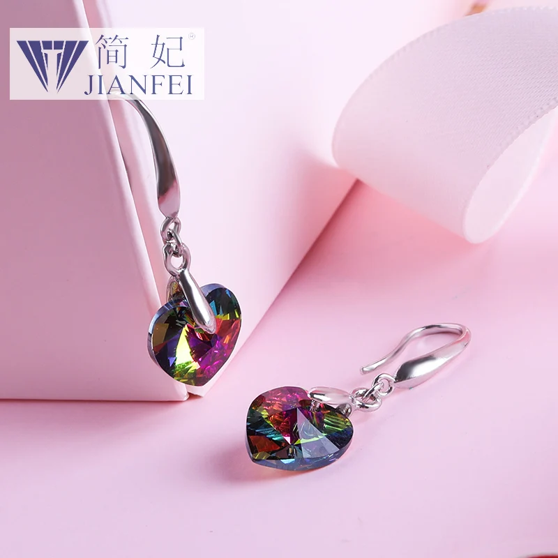 Heart SWAROVSK Crystal 925 sterling silver needle Simplicity Fashion Graceful Earrings For Woman Girls Fashion Jewelry Gift 6
Heart SWAROVSK Crystal 925 sterling silver needle Simplicity Fashion Graceful Earrings For Woman Girls Fashion Jewelry Gift 6