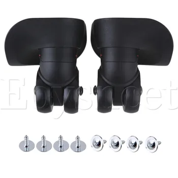 1 Pair (L&R) 100x106x47mm DIY Black Swivel Luggage Suitcase Wheel
1 Pair (L&R) 100x106x47mm DIY Black Swivel Luggage Suitcase Wheel
