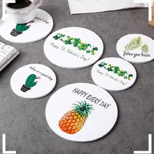 Kayu Nordic-Papan Plastik Minuman Biaya Mug Coster Cangkir Pemegang Bulat Alas Bantalan untuk Meja Makan Dekorasi Dapur CE2013 /O(China)