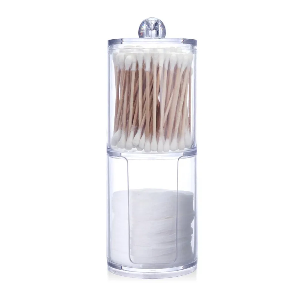 Two-layer Acrylic Portable Round Container Storage Box Case Makeup Organizer Cotton & Pad Box Cosmetics Swab Q-tip Holder
Two-layer Acrylic Portable Round Container Storage Box Case Makeup Organizer Cotton & Pad Box Cosmetics Swab Q-tip Holder