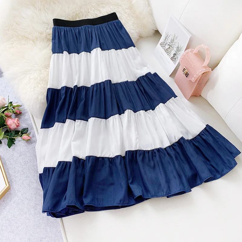 LANMREM 2019 Spring Summer Fashion Trend New Women Retro Casual Wild Skirt High Waist Striped Stitching Tutu TC025
LANMREM 2019 Spring Summer Fashion Trend New Women Retro Casual Wild Skirt High Waist Striped Stitching Tutu TC025