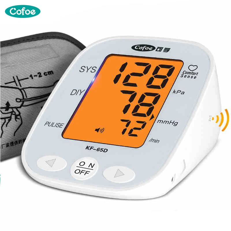 

Cofoe best automatic upper arm blood pressure monitor/electronic sphygmomanometer/digital cuff tonometer English version