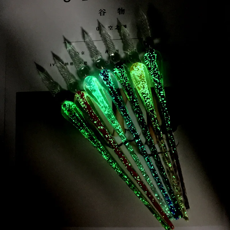 Handmade creative fluorescent dip pen dip pens gift pen new glass crystal glass luminous pen gift box
Handmade creative fluorescent dip pen dip pens gift pen new glass crystal glass luminous pen gift box