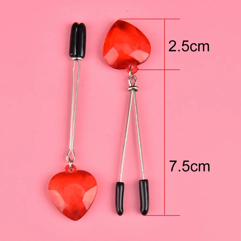 Exotic Accessories 1 Pair Adjustable Red Heart Shape Couples Nipple Clamps Breast Clips Clit Clamp Erotic Product
Exotic Accessories 1 Pair Adjustable Red Heart Shape Couples Nipple Clamps Breast Clips Clit Clamp Erotic Product