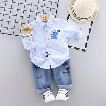 Toddler Baby Boys Girls Clothes Sets For Infant Striped Shirt Jeans 2Pcs/Sets Gentleman Style Kids Lapel Children Tracksuit
Toddler Baby Boys Girls Clothes Sets For Infant Striped Shirt Jeans 2Pcs/Sets Gentleman Style Kids Lapel Children Tracksuit