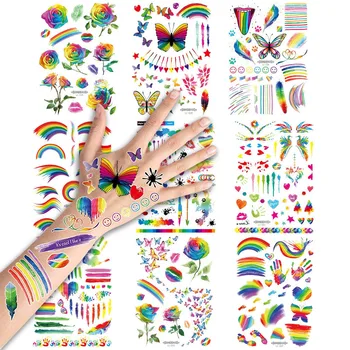 Hot tattoo sticker waterproof Temporary on body art Colorful 9 Sheets Rainbow Tattoos Temporary Waterproof Tattoos Women Y710
Hot tattoo sticker waterproof Temporary on body art Colorful 9 Sheets Rainbow Tattoos Temporary Waterproof Tattoos Women Y710