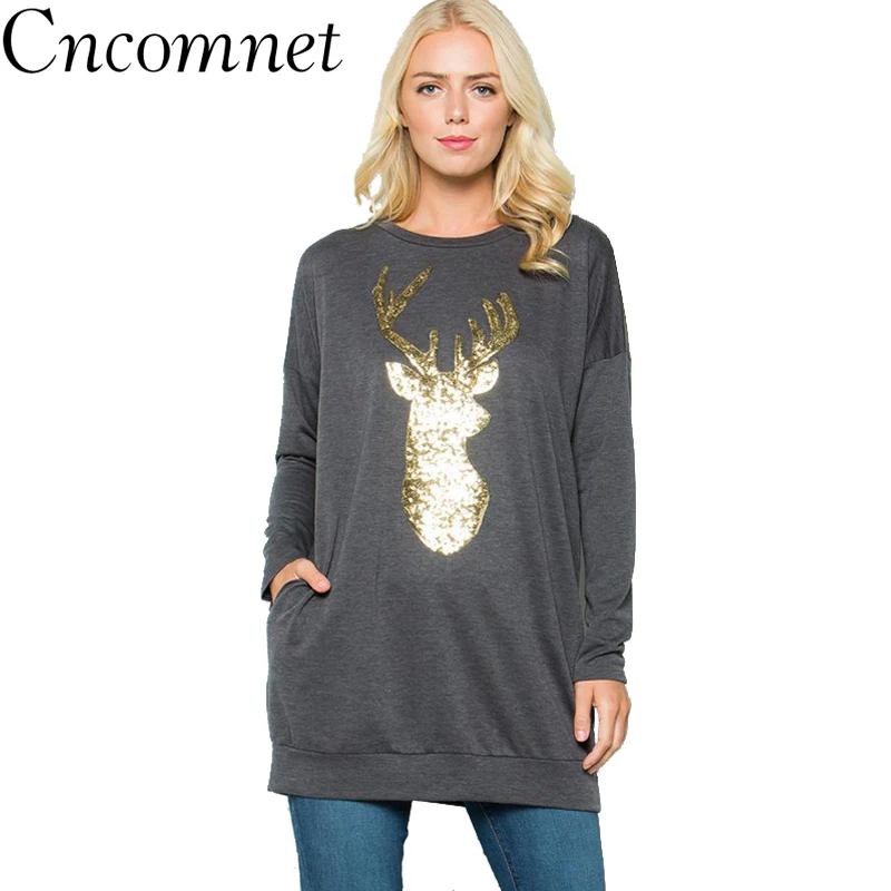 Christmas Elk Deer Pullovers Women Sweatshirts 2018 Winter Fashion Female Pullover Ladies Patchwork Tops Causal Clothing
Christmas Elk Deer Pullovers Women Sweatshirts 2018 Winter Fashion Female Pullover Ladies Patchwork Tops Causal Clothing
