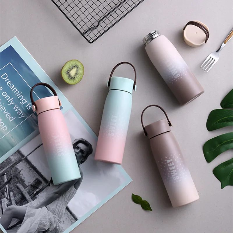 Gradient Color Water Thermos Bottle stainless steel Fashion Clear no Leaking waterProof Sport Drinking Water child vacuum cup
Gradient Color Water Thermos Bottle stainless steel Fashion Clear no Leaking waterProof Sport Drinking Water child vacuum cup