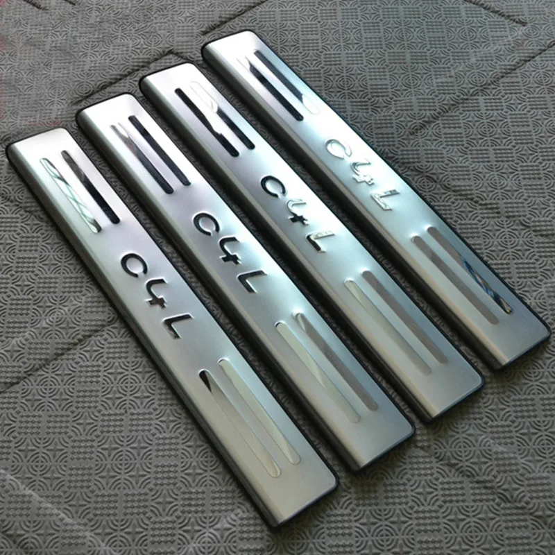 Car Styling stainless steel Scuff Plate Door Sill 4 pcs for Citroen C4 C4L 2012 2013 2014 2015 2016
Car Styling stainless steel Scuff Plate Door Sill 4 pcs for Citroen C4 C4L 2012 2013 2014 2015 2016