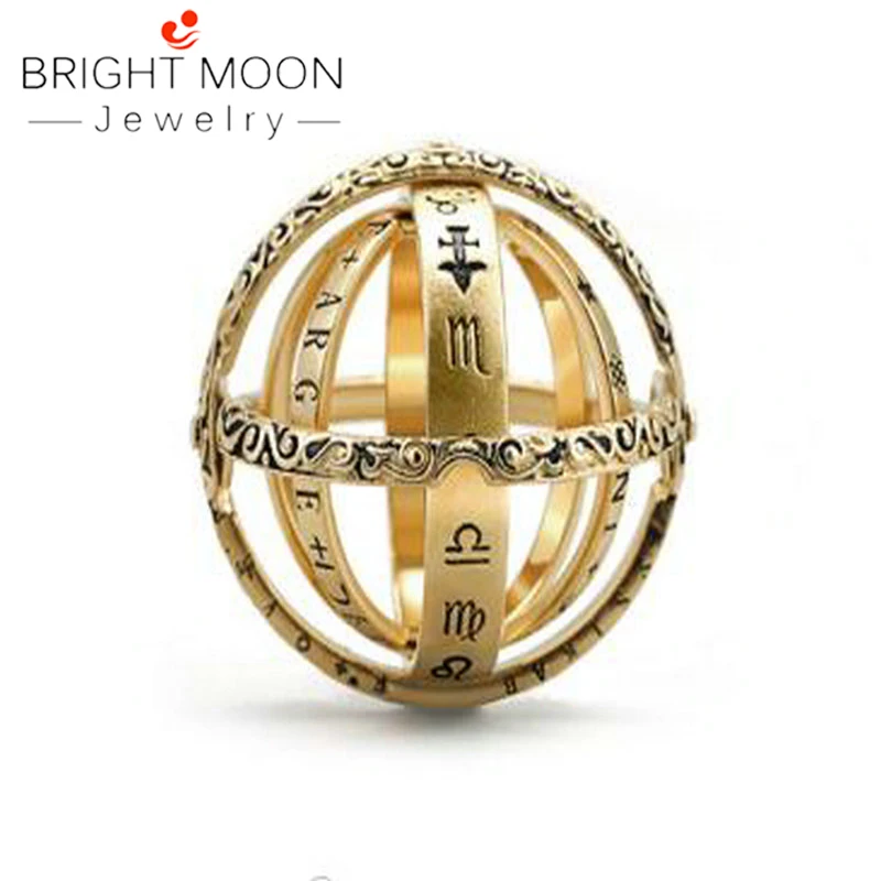 BRIGHT MOON Trendy Astronomical Sphere Ring Lover Gift Complex Rotating Clamshell Suitable for Both Male and Female Couples Ring
BRIGHT MOON Trendy Astronomical Sphere Ring Lover Gift Complex Rotating Clamshell Suitable for Both Male and Female Couples Ring