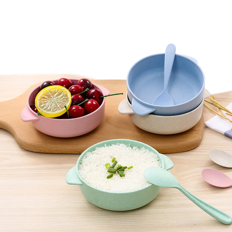 1Pc Cute Bowl Candy Color Biodegradable Thicker Children Bowl With Spoon Wheat Straw Health Tableware
1Pc Cute Bowl Candy Color Biodegradable Thicker Children Bowl With Spoon Wheat Straw Health Tableware