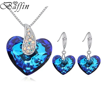BAFFIN Original Crystals From SWAROVSKI Luxury Heart Jewelry Sets Pendant Necklaces Drop Earrings For Women
BAFFIN Original Crystals From SWAROVSKI Luxury Heart Jewelry Sets Pendant Necklaces Drop Earrings For Women