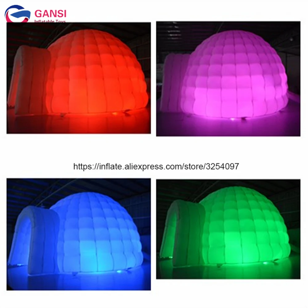 Color Changing Led Lighted Inflatable Dome Tent With Free Blower ,4M Diameter Led Inflatable Igloo Tent For Rental
Color Changing Led Lighted Inflatable Dome Tent With Free Blower ,4M Diameter Led Inflatable Igloo Tent For Rental