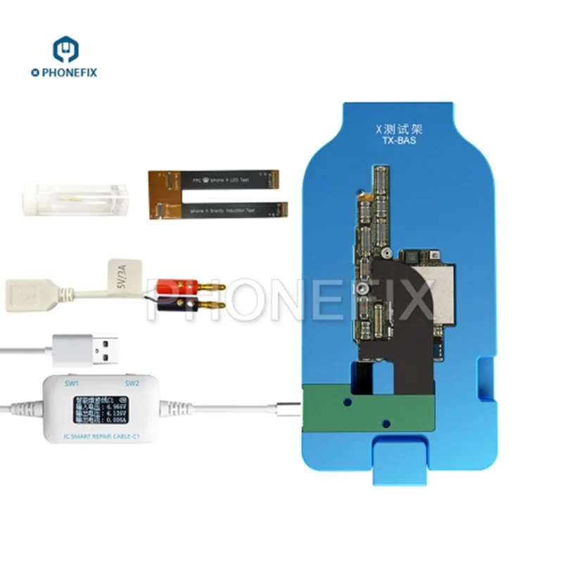 PHONEFIX JC TX-BAS Test Fixture Frame with JC C1 Cable Box for iPhone X Motherboard Double Layered Test Repair Tool
PHONEFIX JC TX-BAS Test Fixture Frame with JC C1 Cable Box for iPhone X Motherboard Double Layered Test Repair Tool