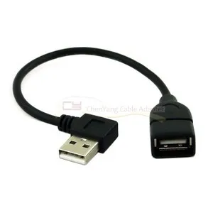 

CY Chenyang 480Mbps USB 2.0 Right Angled 90 Degree A Type Male Female Extension Cable 20cm