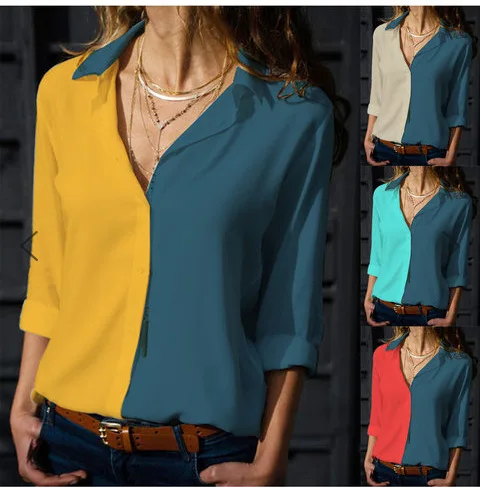 Fashion Women Blouses 2019 Spring Autumn Womens Tops And Blouses Casual Long Sleeve V Neck Chiffon Blouse Female Plus Size 5XL
Fashion Women Blouses 2019 Spring Autumn Womens Tops And Blouses Casual Long Sleeve V Neck Chiffon Blouse Female Plus Size 5XL