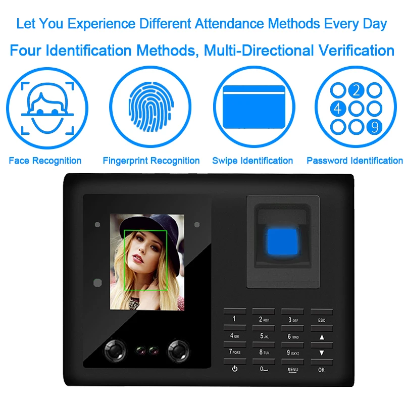 Eseye Face Time Attendant Eletronic Fingerprint Attendant System TCPIP USB Facial Access Control Digital Recorder Employee
Eseye Face Time Attendant Eletronic Fingerprint Attendant System TCPIP USB Facial Access Control Digital Recorder Employee
