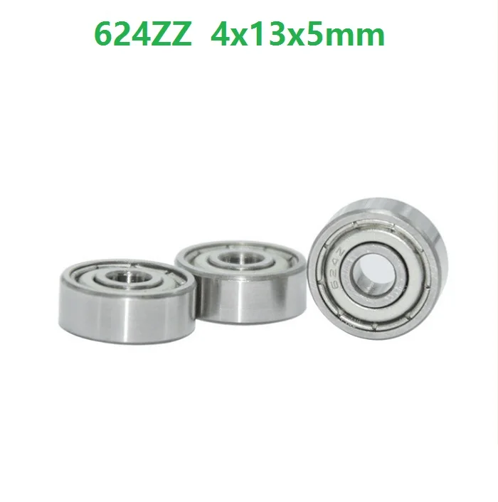 

500pcs/lot 624ZZ 624-ZZ 624 ZZ 2Z 4*13*5mm double shielded Deep Groove Ball bearing Miniature Mini Ball Bearings 4x13x5mm 624Z