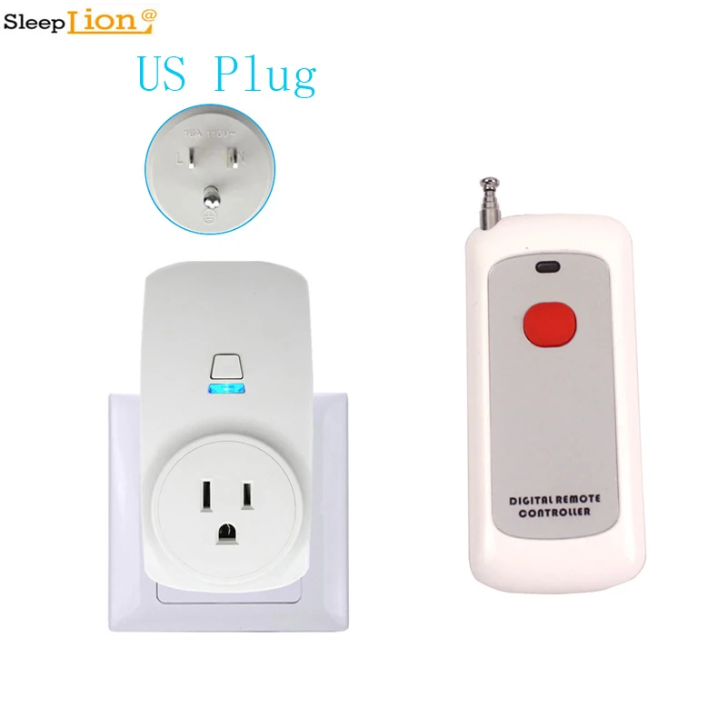 Slepplion Wireless Switch Socket 110V 220V US/EU/UK Standard Plug Outlet Remote Control Socket 433MHz
Slepplion Wireless Switch Socket 110V 220V US/EU/UK Standard Plug Outlet Remote Control Socket 433MHz