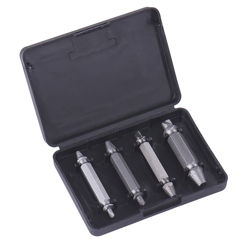 4 Pcs/set Damage Screw Bolt Remover Double Side Damaged Screw Extractor Drill Bits Out Bolt Stud Car Tool S2 Steel
4 Pcs/set Damage Screw Bolt Remover Double Side Damaged Screw Extractor Drill Bits Out Bolt Stud Car Tool S2 Steel