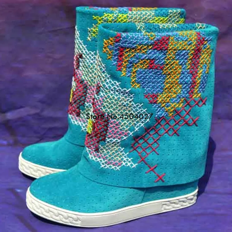 New Fashion Women Boots Spring Blue Boots Shoes Flats Embroidery Height Increased Suede Long Boots Women Shoes
New Fashion Women Boots Spring Blue Boots Shoes Flats Embroidery Height Increased Suede Long Boots Women Shoes