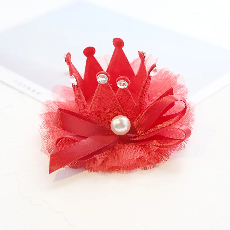 Бутик 12 шт. модные милые кружевные цветочные 3D короны заколки для волос твердые