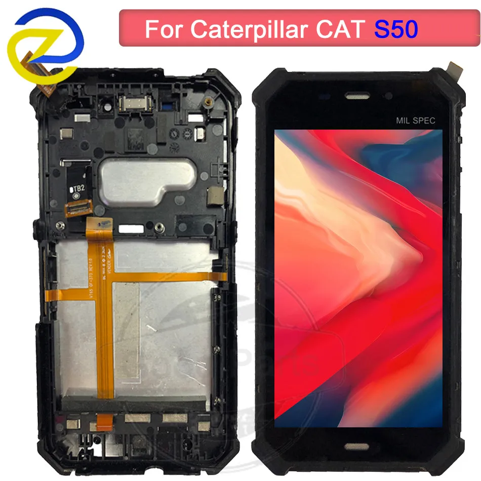 

100% Tested LCD screen For 4.7"Caterpillar CAT S50 display +Touch Screen digitizer with frame for Cat S50 Assembly replacement