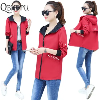 2019 Autumn New Women's Plus size Casual sports bomber Jacket Female Slim Thin Printed coat Mom's Hooded Casual Windbreaker tops
2019 Autumn New Women's Plus size Casual sports bomber Jacket Female Slim Thin Printed coat Mom's Hooded Casual Windbreaker tops
