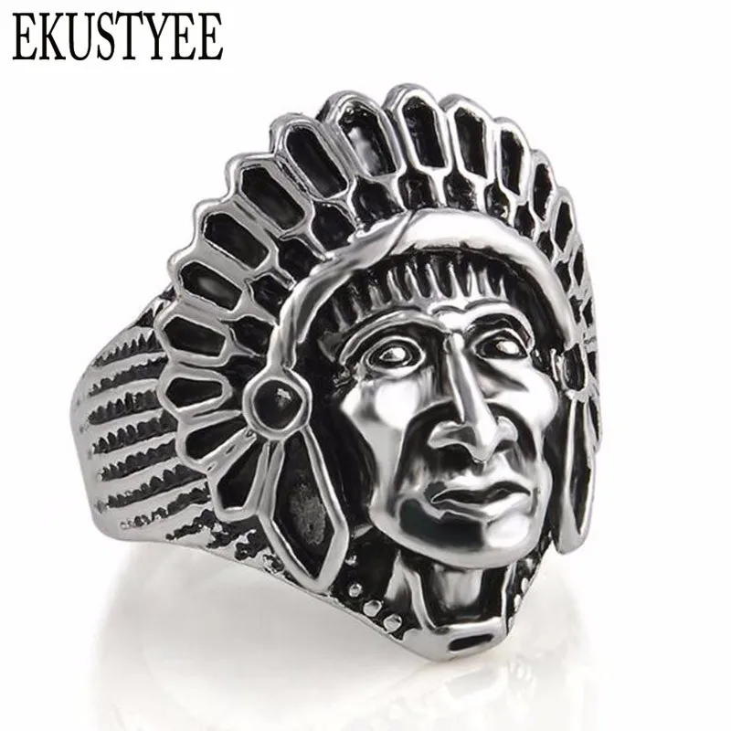 Exaggeration Men Indian Face Rings Steampunk Biker Bague Antique Silver Tibet Tone Aneis Male Jewelry free shipping
Exaggeration Men Indian Face Rings Steampunk Biker Bague Antique Silver Tibet Tone Aneis Male Jewelry free shipping