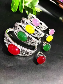 Koraba Fine Jewelry Natural Agate Chalcedony Inlay 925 Silver Bangle Bracelet Topaz Ring Jewelry Free Shipping
Koraba Fine Jewelry Natural Agate Chalcedony Inlay 925 Silver Bangle Bracelet Topaz Ring Jewelry Free Shipping