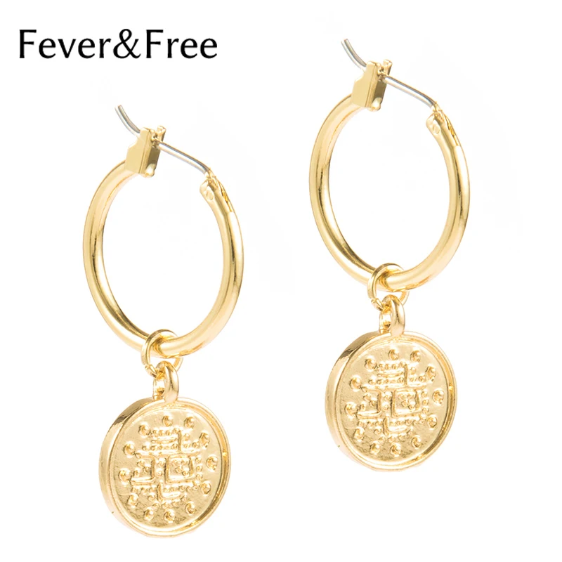 Fever&Free Gold Color Coin Hoop Earrings For Women Simple Minimalist Ear Piercing Huggie Earrings Round Coin Disc Earrings
Fever&Free Gold Color Coin Hoop Earrings For Women Simple Minimalist Ear Piercing Huggie Earrings Round Coin Disc Earrings