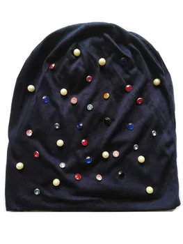 B-17906 Fashion 100% cotton good stretchy colors crystal and pearl beanies solid hat design custom
B-17906 Fashion 100% cotton good stretchy colors crystal and pearl beanies solid hat design custom