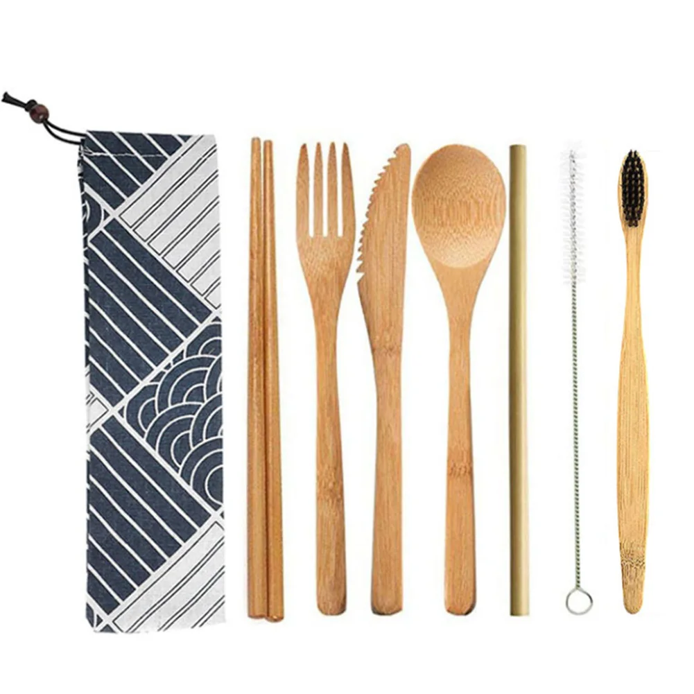 Kitchen Utensil Reusable Straw Picnic Spoon Fork Chopstick Bamboo Flatware With Cloth Bag Portable Cutlery Set Travel Knife
Kitchen Utensil Reusable Straw Picnic Spoon Fork Chopstick Bamboo Flatware With Cloth Bag Portable Cutlery Set Travel Knife