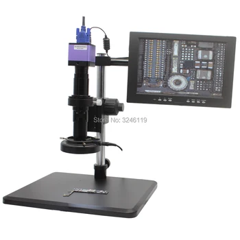 Full HD 1080P 60FPS Industrial Microscope VGA Video Camera+10X-200X C-mount Lens+Fine-tune Focus Bracket+LED Light Source
Full HD 1080P 60FPS Industrial Microscope VGA Video Camera+10X-200X C-mount Lens+Fine-tune Focus Bracket+LED Light Source