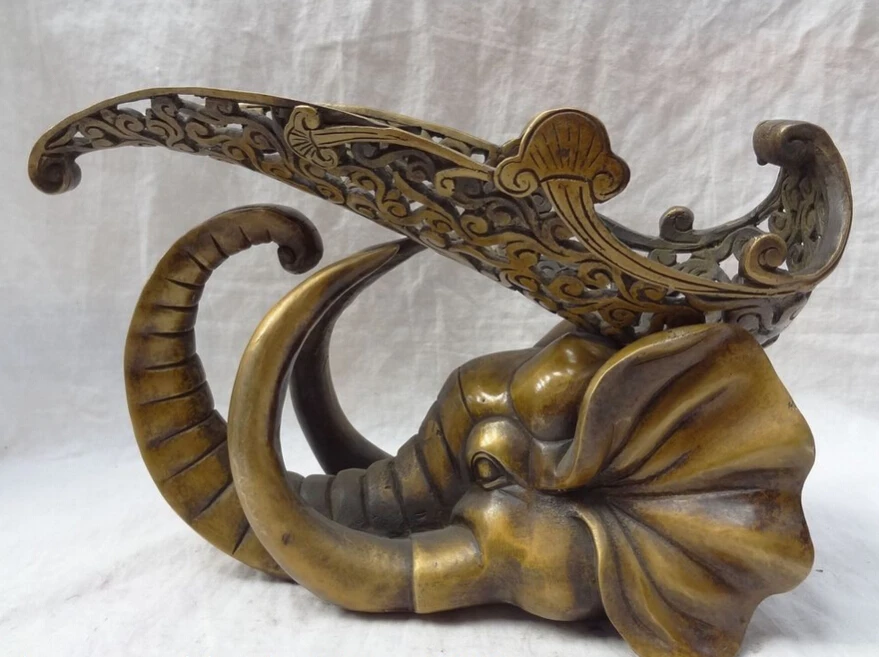 USPS to USA S1146 12" Chinese Bronze Buddhism Wealth Elephant Head Face Statue Decorate Flower Set B0401
USPS to USA S1146 12" Chinese Bronze Buddhism Wealth Elephant Head Face Statue Decorate Flower Set B0401